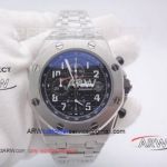 Perfect Replica Audemars Piguet Watch Black Chronograph Stainless Steel